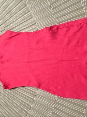 SHEIN Ribbed Sleeveless Dress - Hot Pink